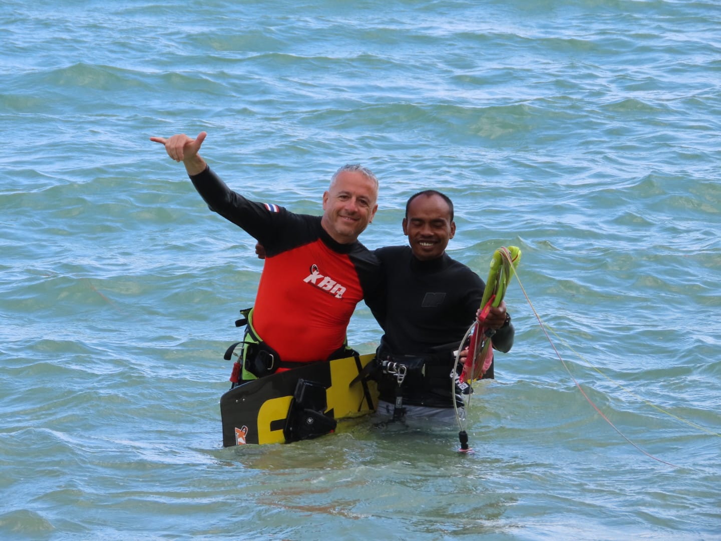 Cyril en kitesurf